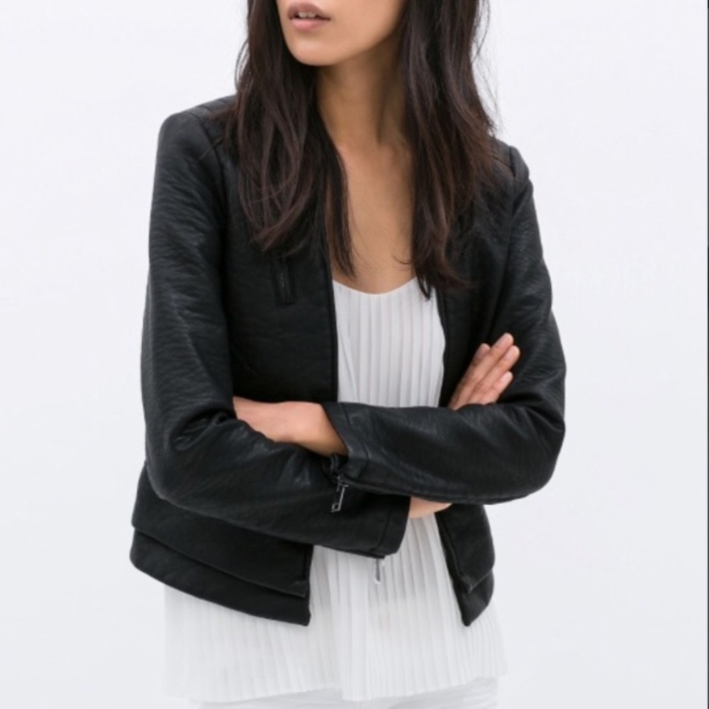 Zara Black Leather Jacket
